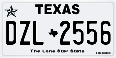 TX license plate DZL2556