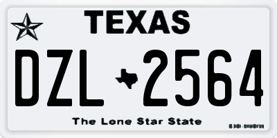 TX license plate DZL2564