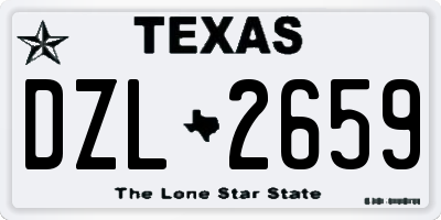 TX license plate DZL2659