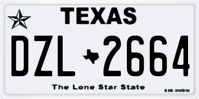 TX license plate DZL2664