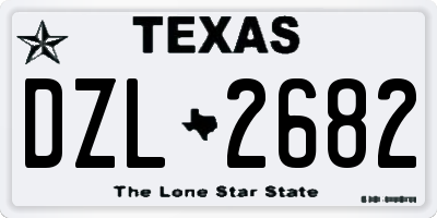 TX license plate DZL2682