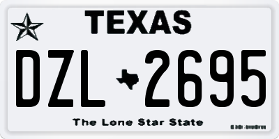 TX license plate DZL2695