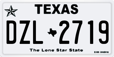 TX license plate DZL2719