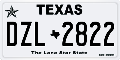 TX license plate DZL2822