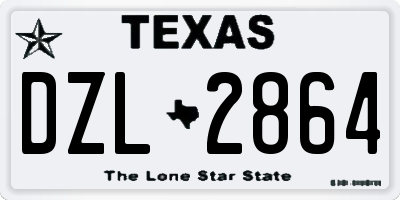 TX license plate DZL2864