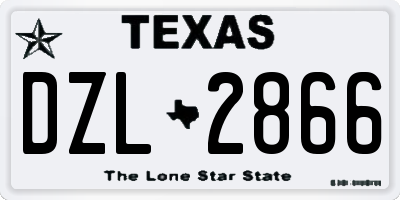 TX license plate DZL2866