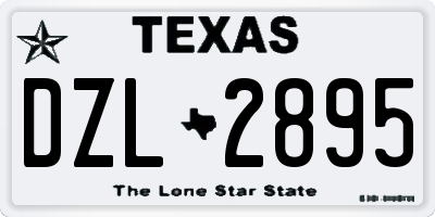 TX license plate DZL2895