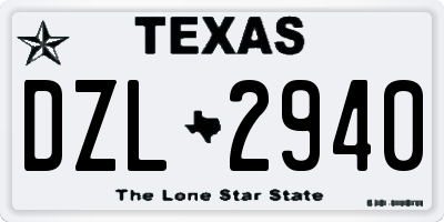 TX license plate DZL2940