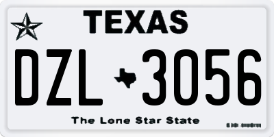 TX license plate DZL3056