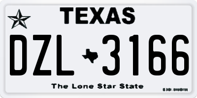 TX license plate DZL3166