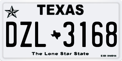 TX license plate DZL3168