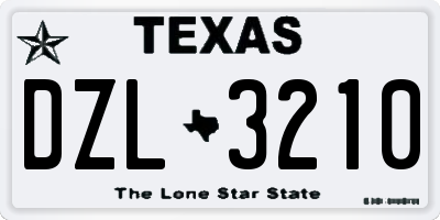 TX license plate DZL3210