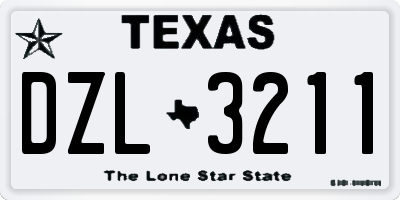 TX license plate DZL3211