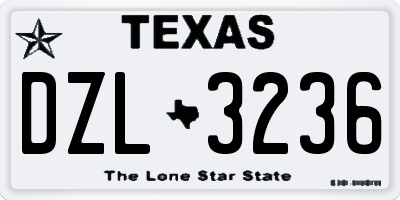 TX license plate DZL3236