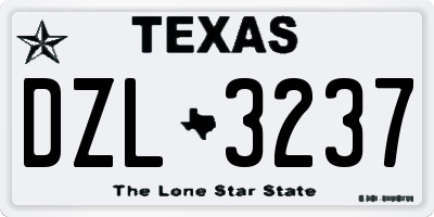 TX license plate DZL3237