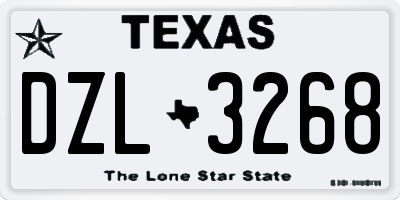 TX license plate DZL3268