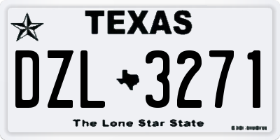 TX license plate DZL3271