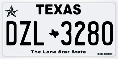 TX license plate DZL3280