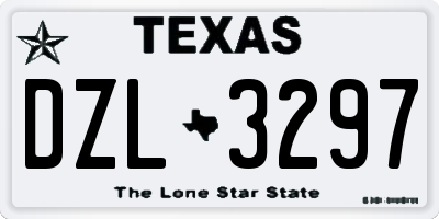TX license plate DZL3297