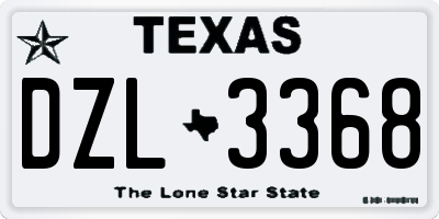 TX license plate DZL3368