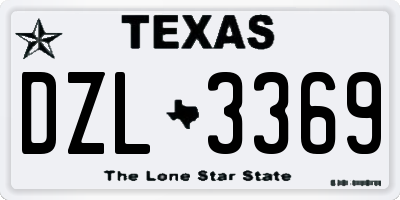 TX license plate DZL3369
