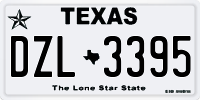 TX license plate DZL3395