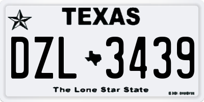 TX license plate DZL3439