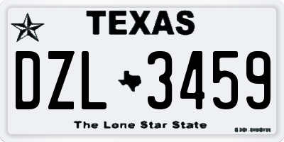 TX license plate DZL3459