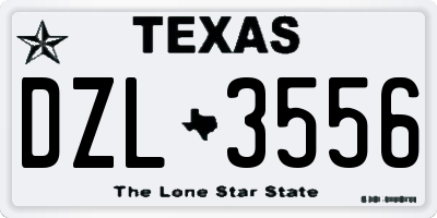 TX license plate DZL3556