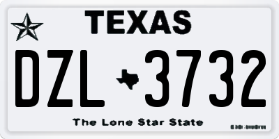 TX license plate DZL3732