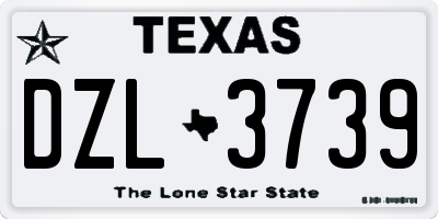 TX license plate DZL3739
