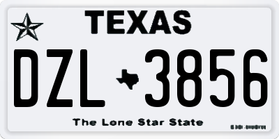 TX license plate DZL3856