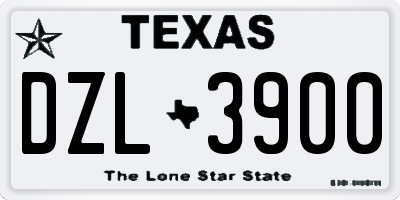 TX license plate DZL3900
