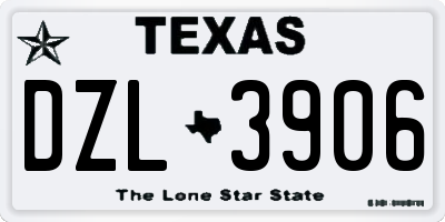 TX license plate DZL3906