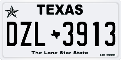 TX license plate DZL3913