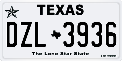 TX license plate DZL3936