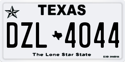TX license plate DZL4044