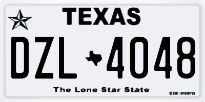 TX license plate DZL4048
