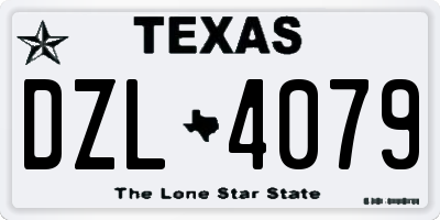 TX license plate DZL4079