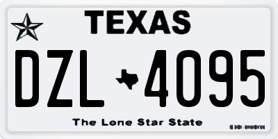 TX license plate DZL4095