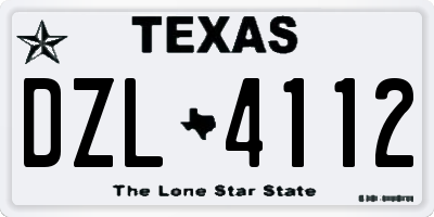 TX license plate DZL4112