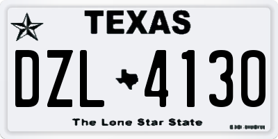 TX license plate DZL4130