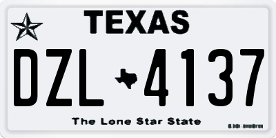 TX license plate DZL4137