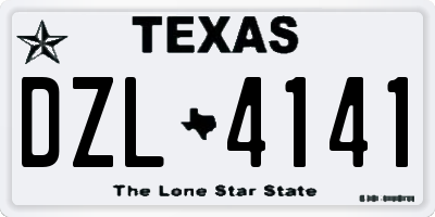 TX license plate DZL4141