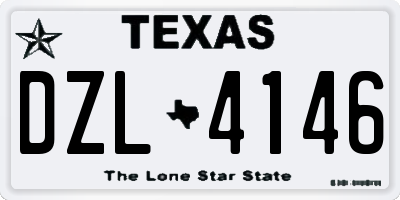 TX license plate DZL4146