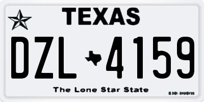 TX license plate DZL4159