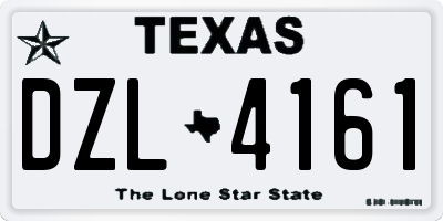 TX license plate DZL4161