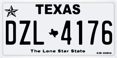 TX license plate DZL4176