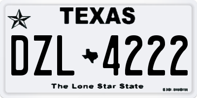 TX license plate DZL4222
