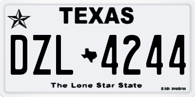 TX license plate DZL4244